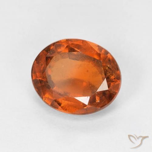 هيسونيت غارنيت Medium Dark-Orange طبيعي، بيضوي، 1.42 قيراط، VS-SI