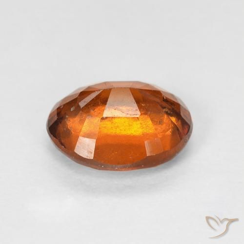 هيسونيت غارنيت Medium Dark-Orange طبيعي، بيضوي، 1.42 قيراط، VS-SI