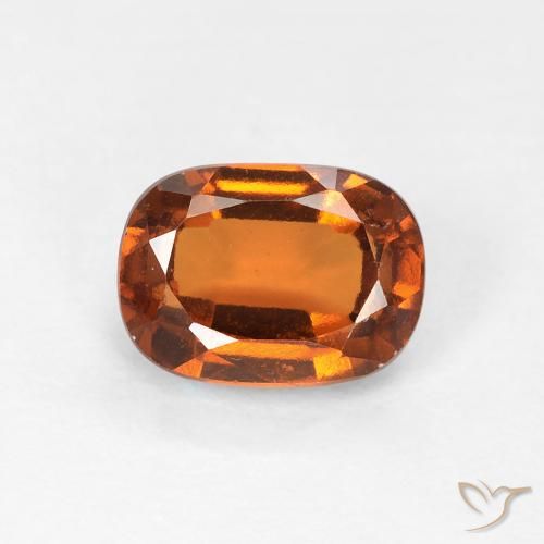 1.22ct طبيعي برتقالى غامق هيسونيت غارنيت, وسادة, VVS-VS