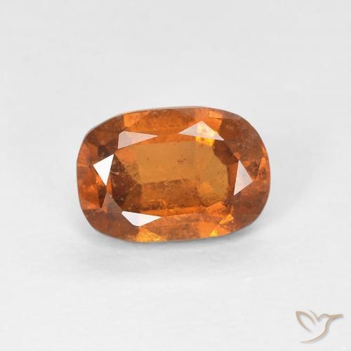 1.00ct طبيعي برتقالى مصفر عقيق هيسونيت, بيضوي, VS-SI