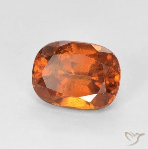 عقيق هيسونيت Medium Dark-Orange طبيعي، بيضوي، 2.00 قيراط، VS-SI