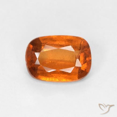 0.94ct طبيعي برتقالى غامق عقيق هيسونيت, وسادة, VS-SI