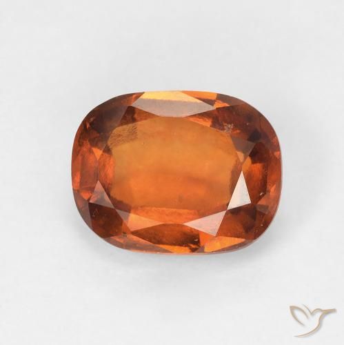 2.39ct طبيعي برتقالى غامق عقيق هيسونيت, وسادة, قليلا جدا