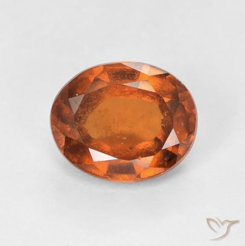 1.91ct طبيعي Medium Dark-Orange هيسونيت غارنيت, بيضوي, قليلا جدا