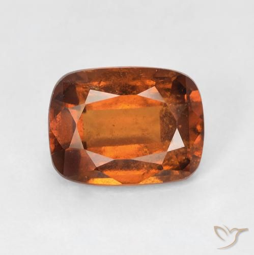 2.60ct طبيعي برتقالى غامق عقيق هيسونيت, وسادة, VS-SI