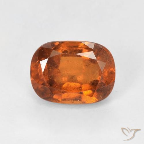 2.04ct طبيعي برتقالى غامق عقيق هيسونيت, وسادة, VS-SI