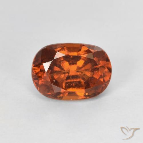 1.24ct طبيعي برتقالى متوسط هيسونيت غارنيت, بيضوي, قليلا جدا