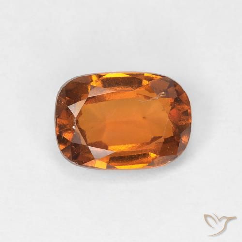 1.13ct طبيعي برتقالى متوسط عقيق هيسونيت, وسادة, قليلا جدا