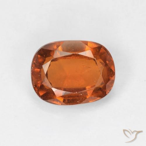 1.72ct طبيعي Medium Dark-Orange عقيق هيسونيت, وسادة, قليلا جدا