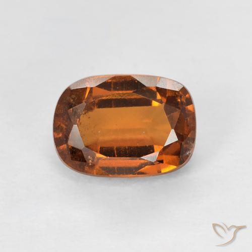 1.36ct طبيعي برتقالى غامق عقيق هيسونيت, وسادة, قليلا جدا