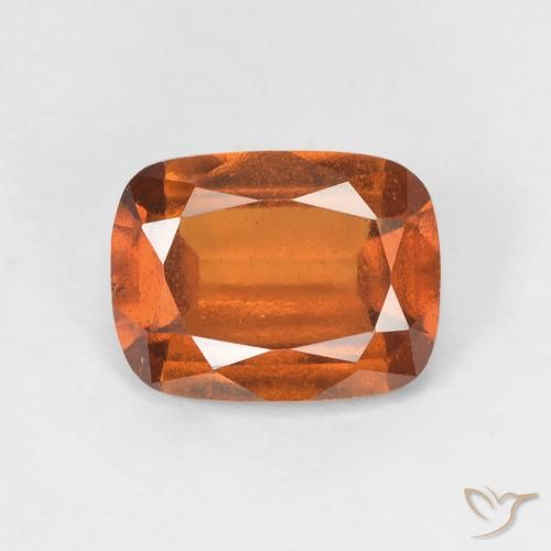 2.52ct طبيعي برتقالى متوسط عقيق هيسونيت, وسادة, قليلا جدا