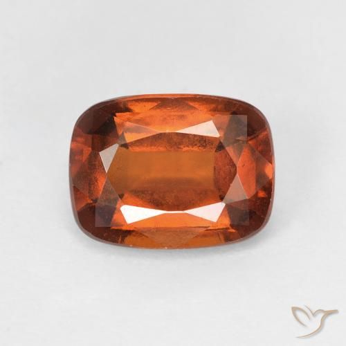 2.46ct طبيعي برتقالى غامق عقيق هيسونيت, وسادة, قليلا جدا