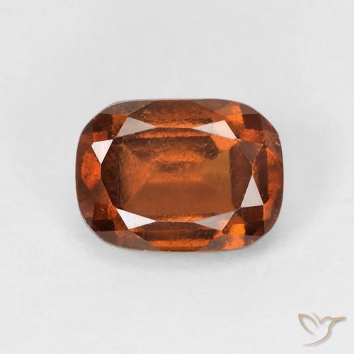 1.90ct طبيعي برتقالى داكن عقيق هيسونيت, وسادة, قليلا جدا