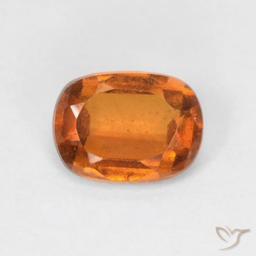 1.59ct طبيعي برتقالى مصفر عقيق هيسونيت, وسادة, قليلا جدا