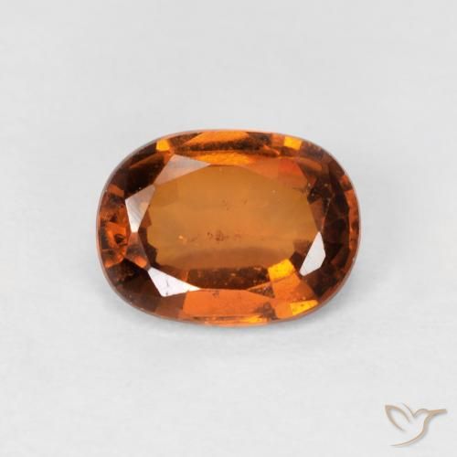 1.46ct طبيعي برتقالى متوسط هيسونيت غارنيت, بيضوي, VS-SI