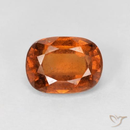 1.86ct طبيعي برتقالى متوسط عقيق هيسونيت, وسادة, VS-SI