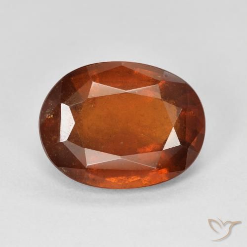 6.22ct طبيعي برتقالى غامق هيسونيت غارنيت, بيضوي, SI