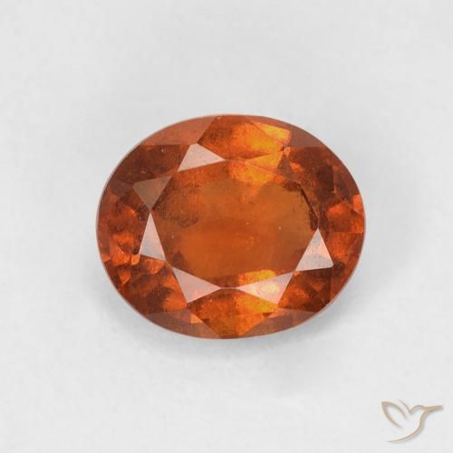 1.40ct طبيعي برتقالى كهرمانى هيسونيت غارنيت, بيضوي, قليلا جدا