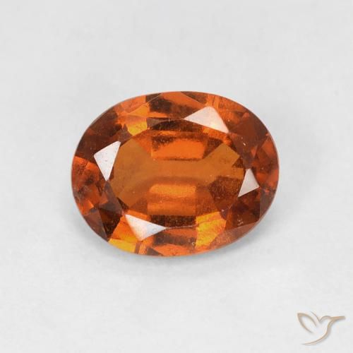 1.61ct طبيعي Medium Dark-Orange هيسونيت غارنيت, بيضوي, قليلا جدا