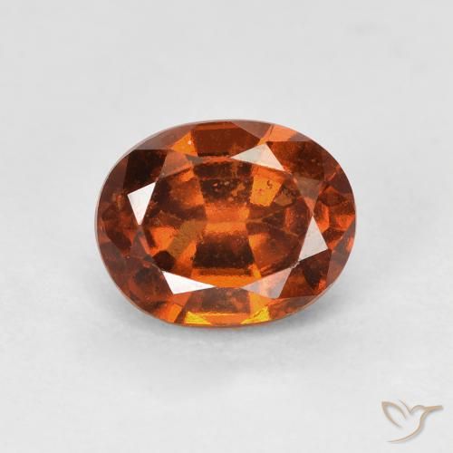 1.76ct طبيعي برتقالى غامق هيسونيت غارنيت, بيضوي, قليلا جدا