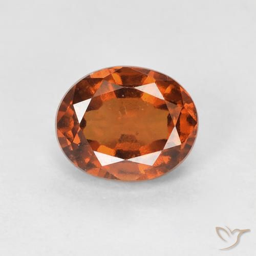 1.29ct طبيعي برتقالى محمر هيسونيت غارنيت, بيضوي, قليلا جدا