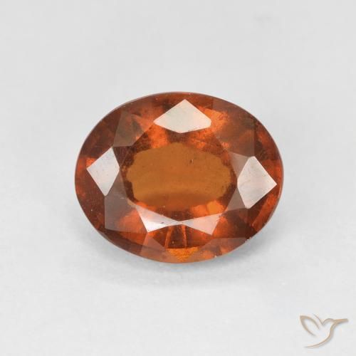 2.69ct طبيعي Medium Dark-Orange هيسونيت غارنيت, بيضوي, قليلا جدا