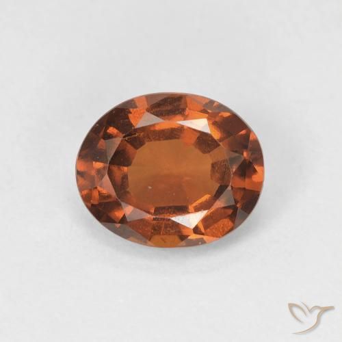 1.42ct طبيعي برتقالى متوسط هيسونيت غارنيت, بيضوي, VVS-VS