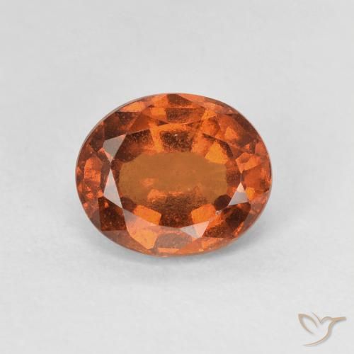 1.72ct طبيعي برتقالى كهرمانى هيسونيت غارنيت, بيضوي, VVS-VS