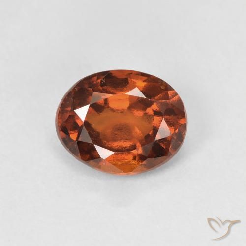 1.23ct طبيعي برتقالى غامق هيسونيت غارنيت, بيضوي, VVS-VS