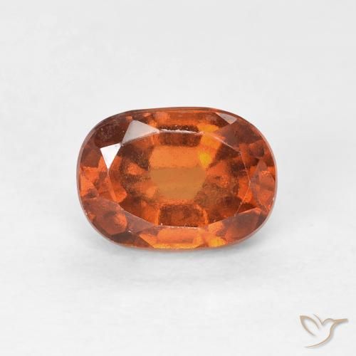 1.29ct طبيعي Medium Dark-Orange عقيق هيسونيت, وسادة, VVS-VS
