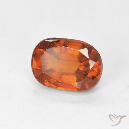 هيسونيت غارنيت Medium Dark-Orange طبيعي، وسادة، 1.29 قيراط، VVS-VS