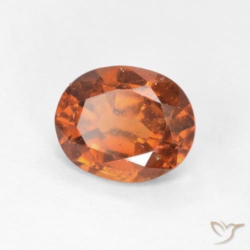 1.51ct طبيعي برتقالى غامق هيسونيت غارنيت, بيضوي, قليلا جدا