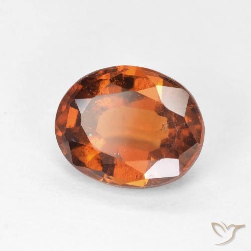 2.84ct طبيعي برتقالى غامق هيسونيت غارنيت, بيضوي, قليلا جدا