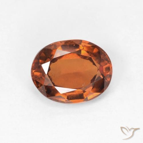 1.42ct طبيعي Medium Dark-Orange هيسونيت غارنيت, بيضوي, VVS-VS