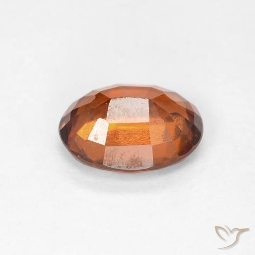 هيسونيت غارنيت Medium Dark-Orange طبيعي، بيضوي، 1.42 قيراط، VVS-VS
