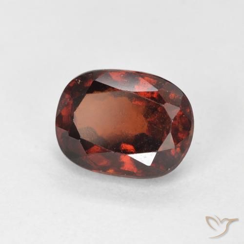1.86ct طبيعي أحمر غامق عقيق هيسونيت, وسادة, قليلا جدا