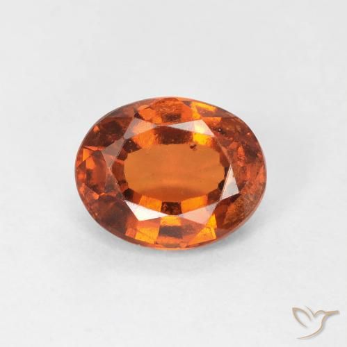 1.29ct طبيعي برتقالى محمر هيسونيت غارنيت, بيضوي, قليلا جدا