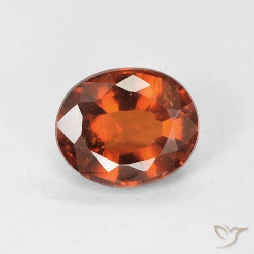 1.21ct طبيعي برتقالى محمر هيسونيت غارنيت, بيضوي, قليلا جدا