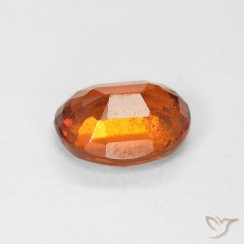 هيسونيت غارنيت Medium Dark-Orange طبيعي، بيضوي، 1.24 قيراط، قليلا جدا