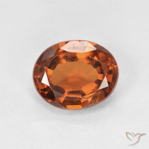 1.62ct طبيعي برتقالى غامق هيسونيت غارنيت, بيضوي, VVS-VS