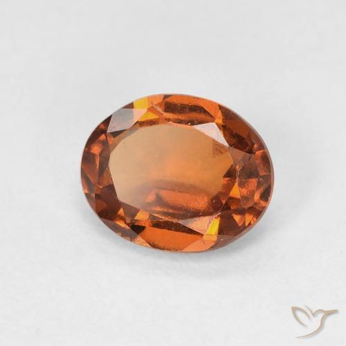 1.52ct طبيعي برتقالى محمر هيسونيت غارنيت, بيضوي, VVS-VS