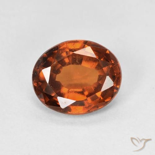 1.70ct طبيعي برتقالى محمر هيسونيت غارنيت, بيضوي, VVS-VS