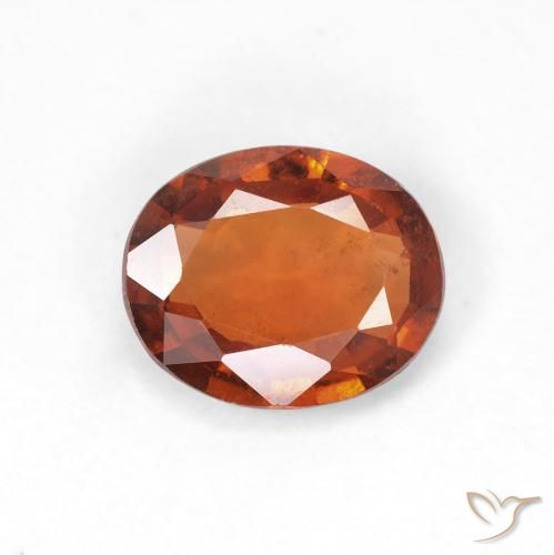 1.22ct طبيعي برتقالى غامق هيسونيت غارنيت, بيضوي, قليلا جدا