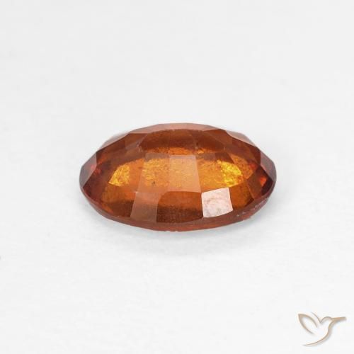 هيسونيت غارنيت Medium Dark-Orange طبيعي، بيضوي، 1.35 قيراط، قليلا جدا