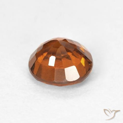 هيسونيت غارنيت Medium Dark-Orange طبيعي، دائري، 0.94 قيراط، VVS-VS