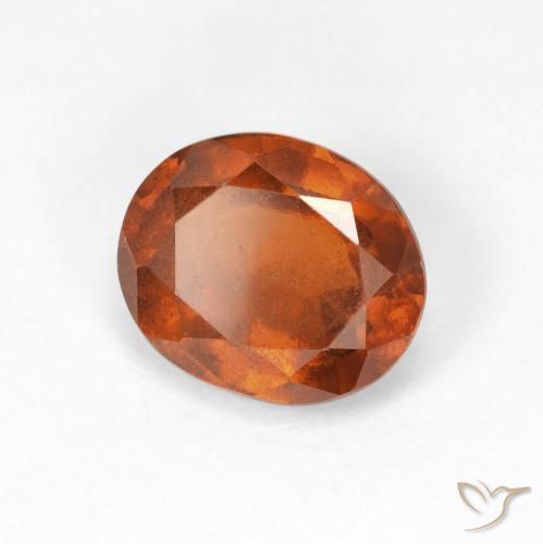 هيسونيت غارنيت Medium Dark-Orange طبيعي، بيضوي، 2.15 قيراط، قليلا جدا