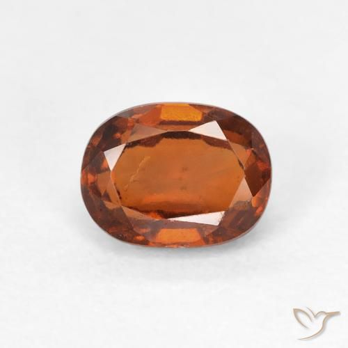 1.25ct طبيعي Medium Dark-Orange هيسونيت غارنيت, بيضوي, قليلا جدا