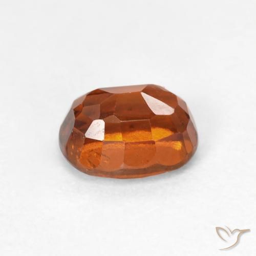 هيسونيت غارنيت Medium Dark-Orange طبيعي، بيضوي، 1.25 قيراط، قليلا جدا