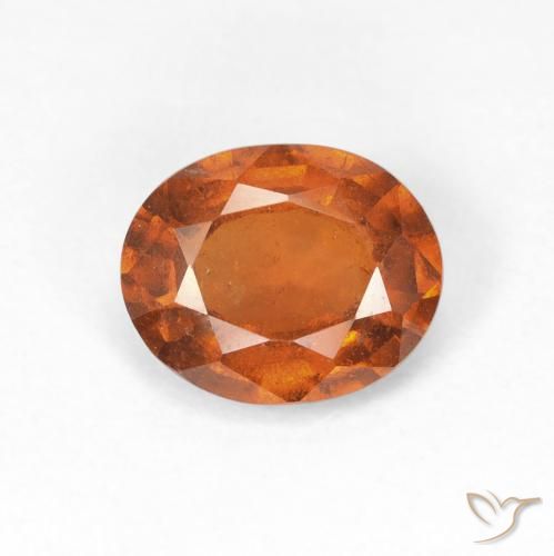 1.89ct طبيعي Medium Dark-Orange هيسونيت غارنيت, بيضوي, قليلا جدا