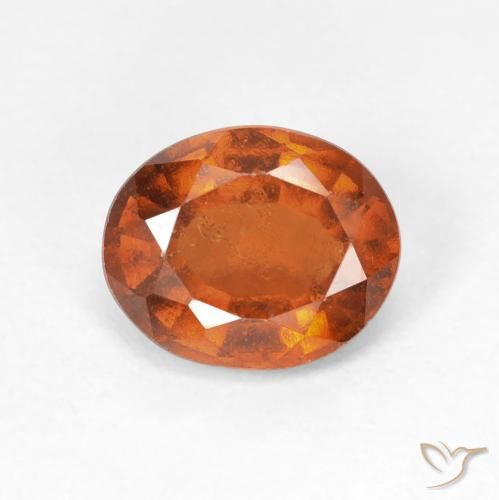 2.39ct طبيعي برتقالى كهرمانى هيسونيت غارنيت, بيضوي, قليلا جدا